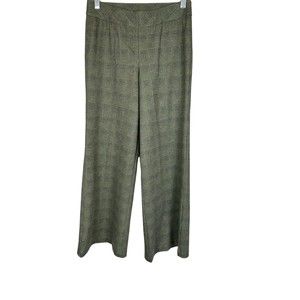 Joan Rivers Women's Petite Plaid Pull-On Full Length Pants Olive PXXS Size